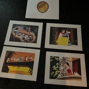 Disney Snow White Lithograph prints set of four.